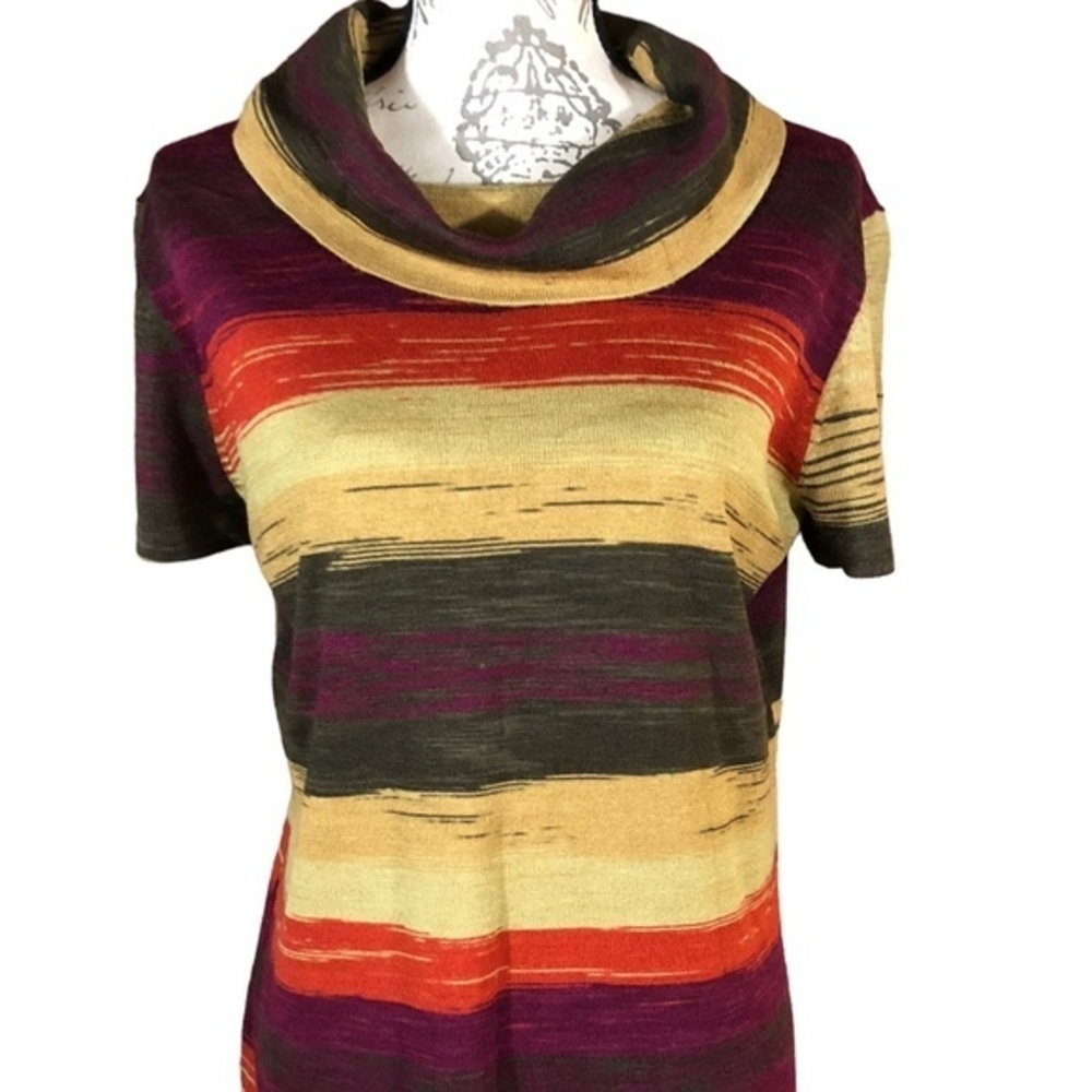 Cowl Neck‎ Short Sleeve Swear, L